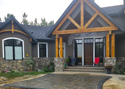 Front pad at entrance of house